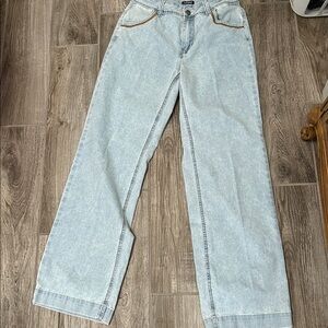 Flamingals Medium jeans baggy white wash wide leg